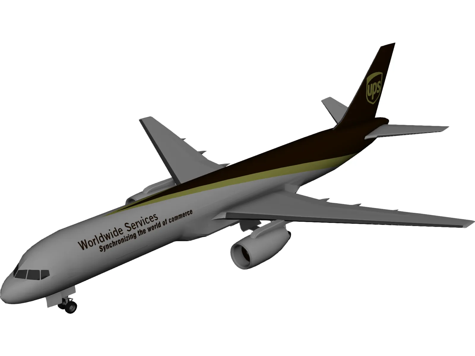 Boeing 757-200PF UPS 3D Model main preview