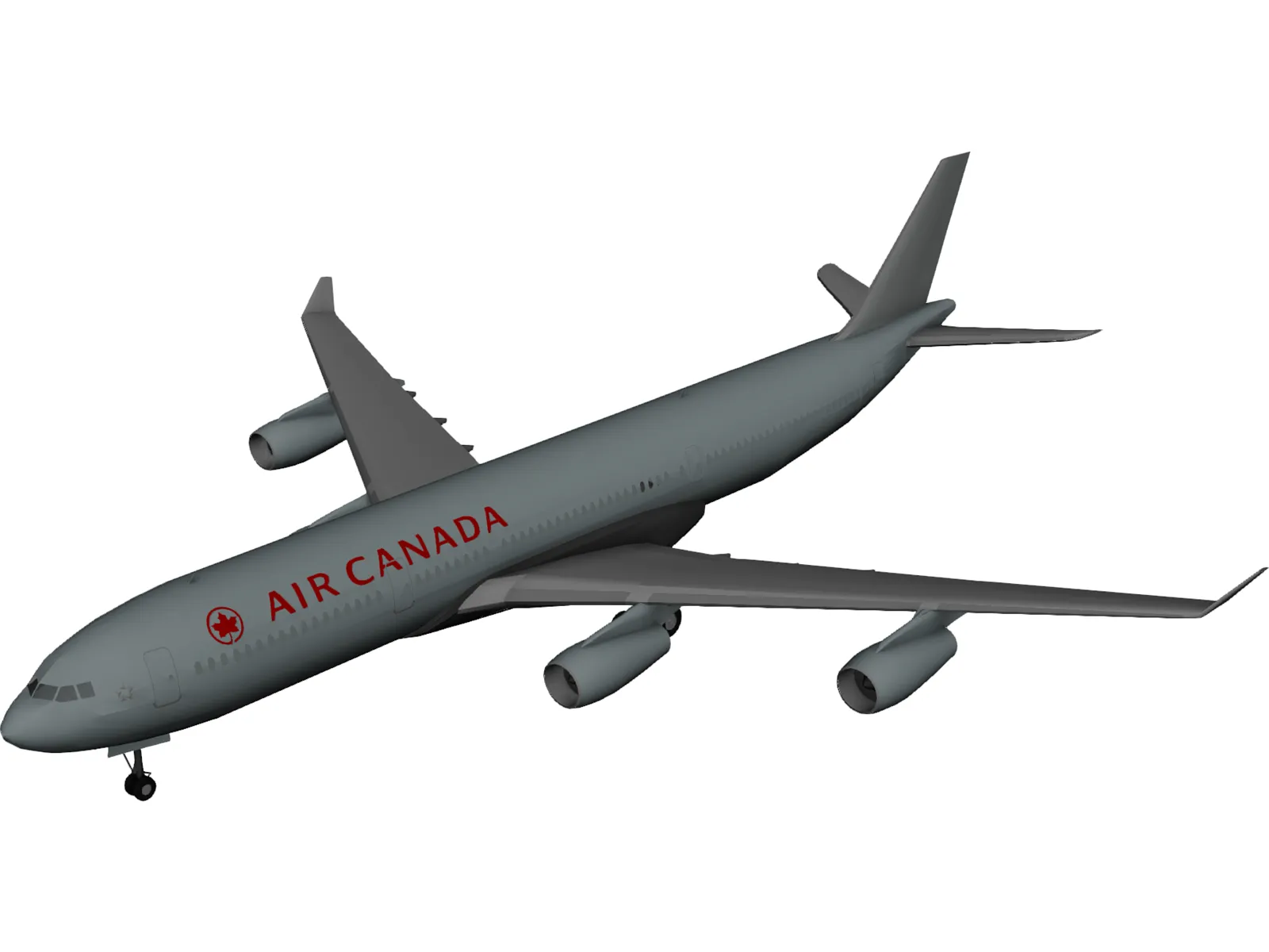 Airbus A340-300 Air Canada 3D Model main preview