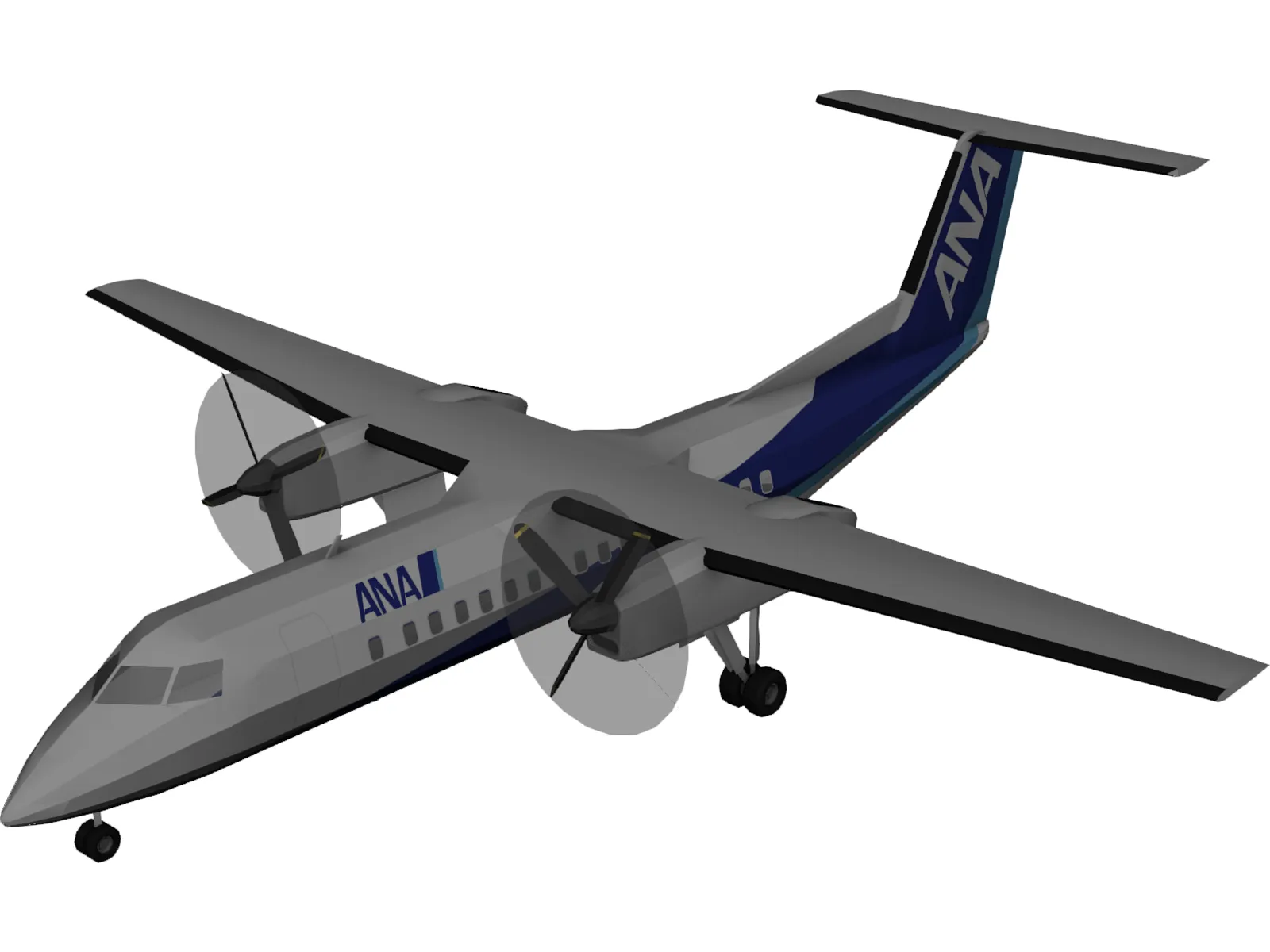Bombardier Q300 DHC-8 Dash 8 ANA 3D Model main preview