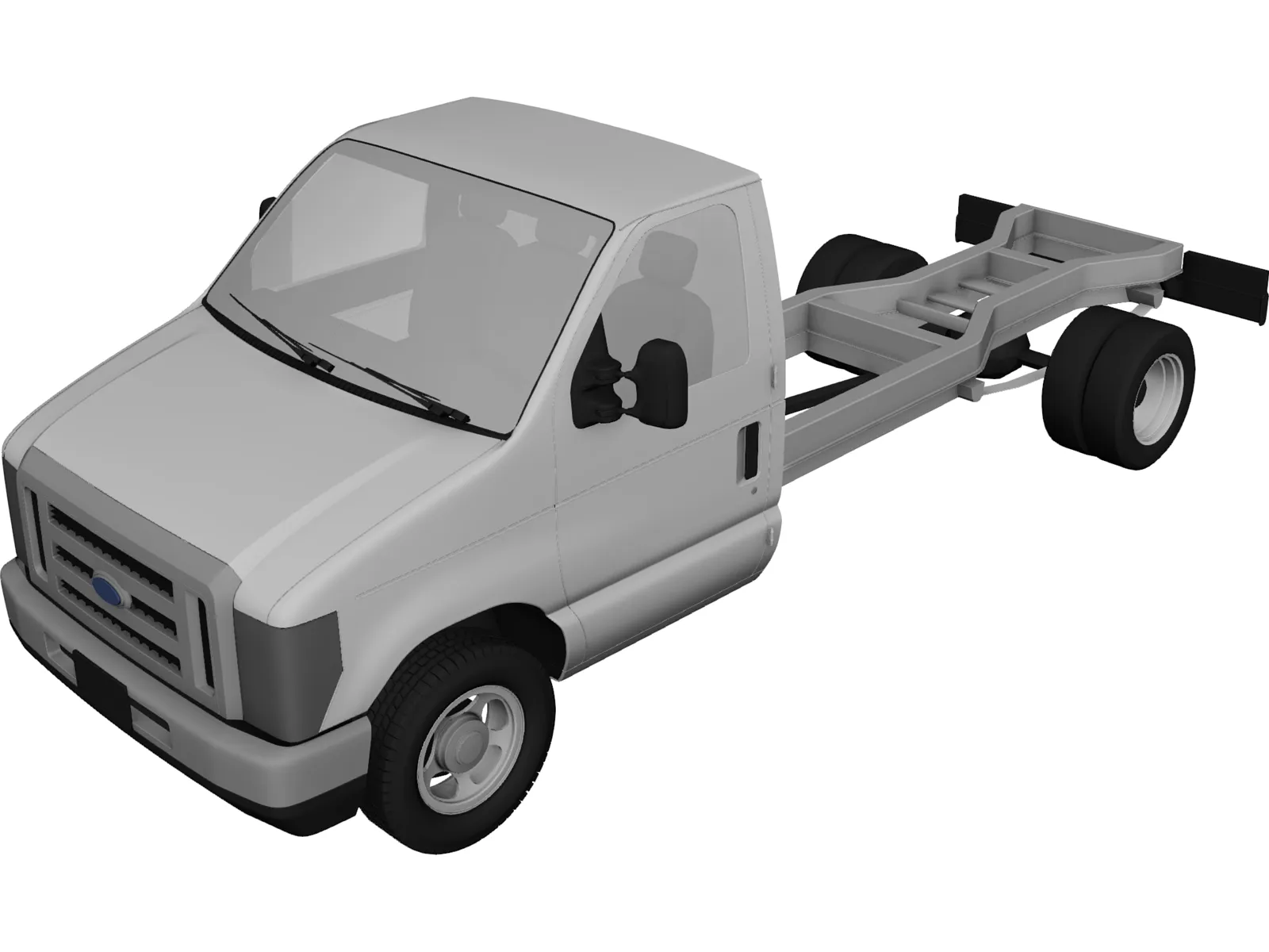 Ford Cutaway Van 3D Model main preview