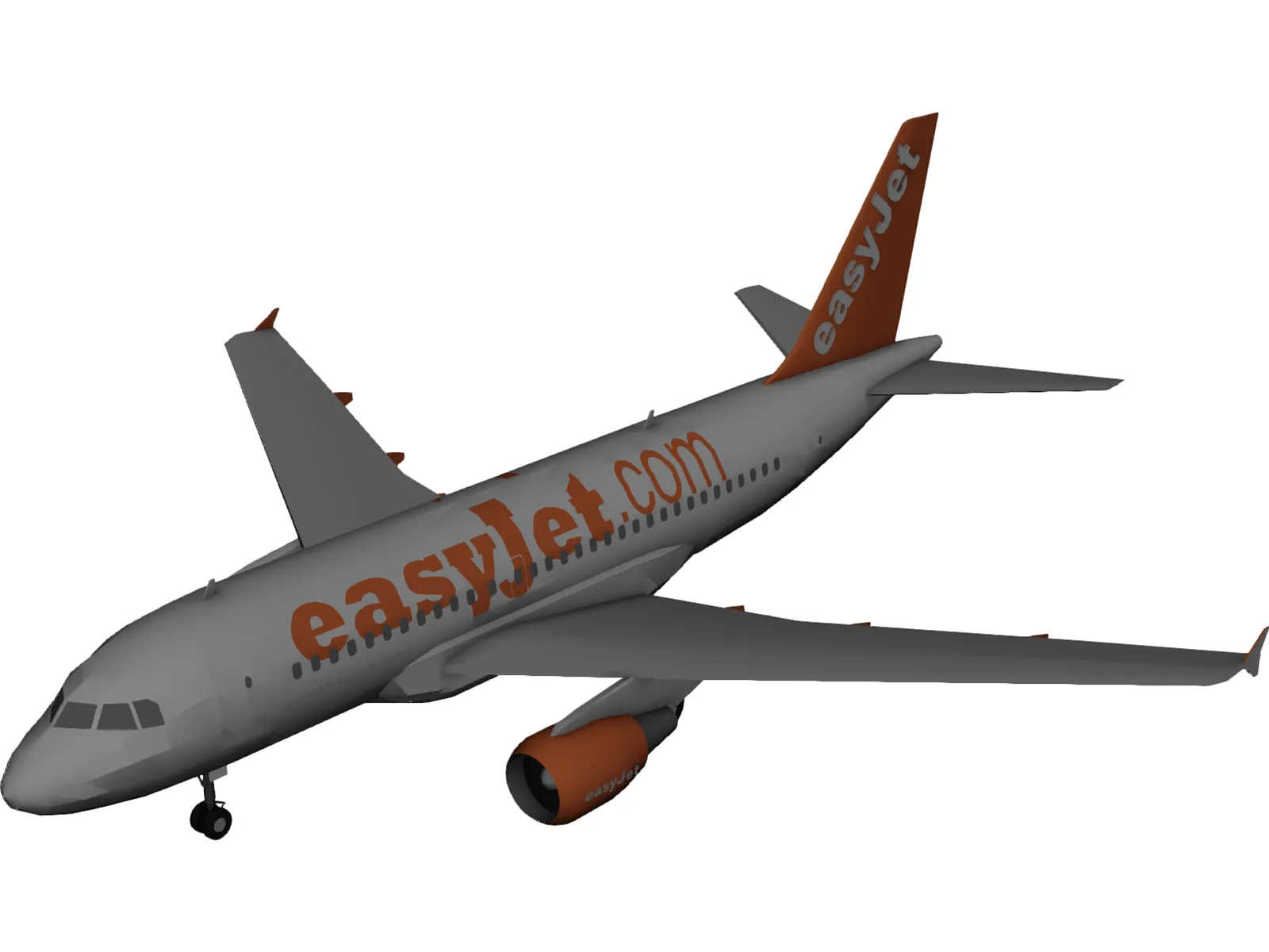 Airbus A320 easyJet 3D Model main preview