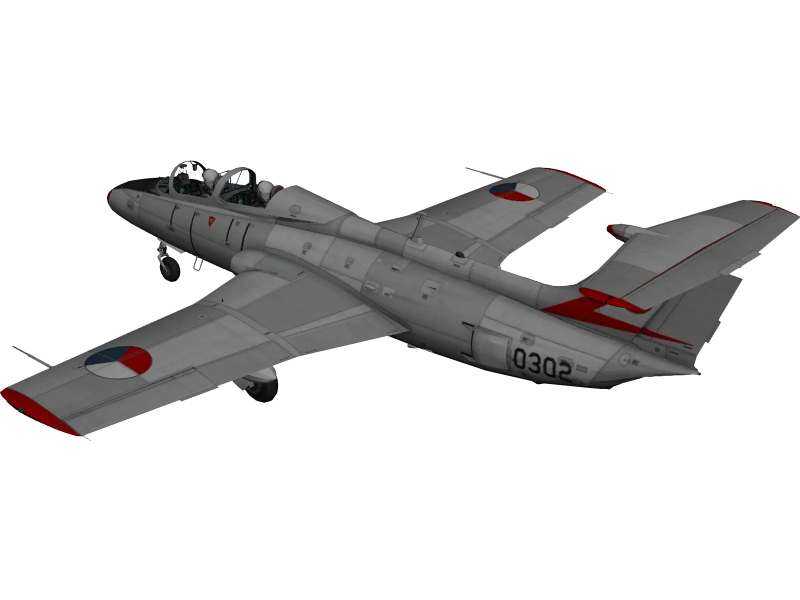 Aero L-29 Czech Air Force 3D Model main preview