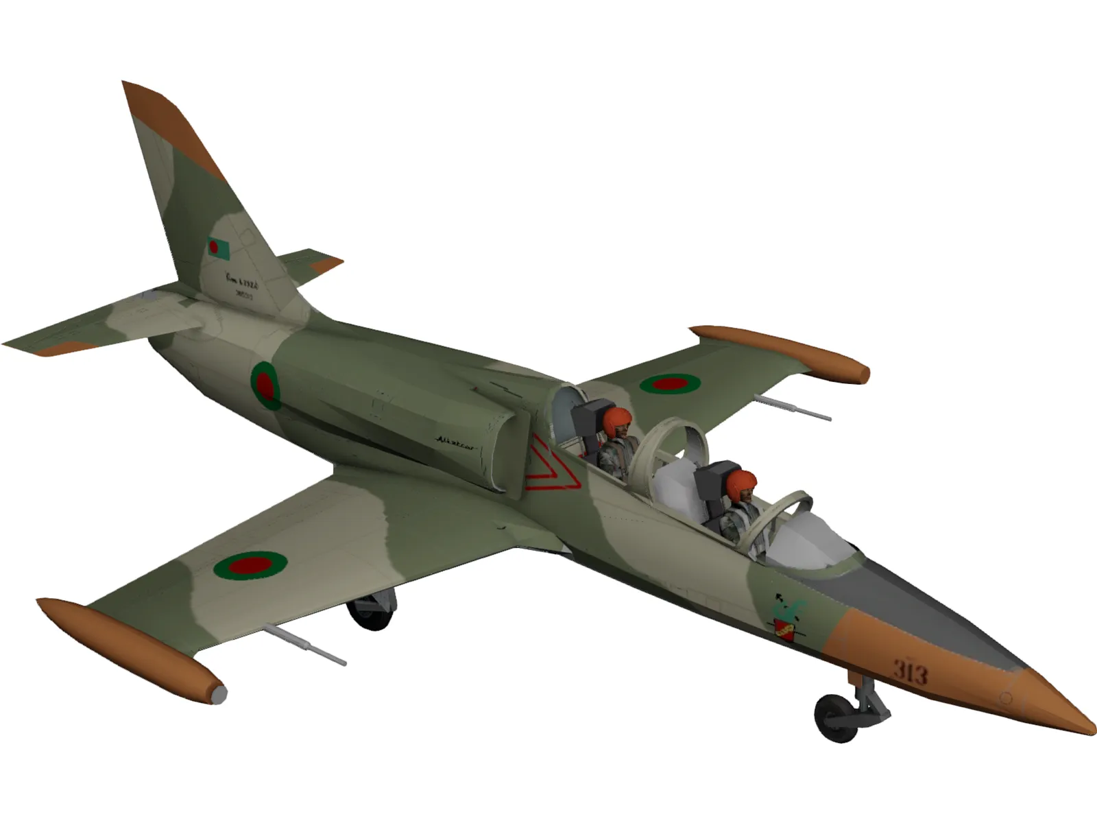 Aero L-39 Albatros Bangladesh Air Force 3D Model main preview