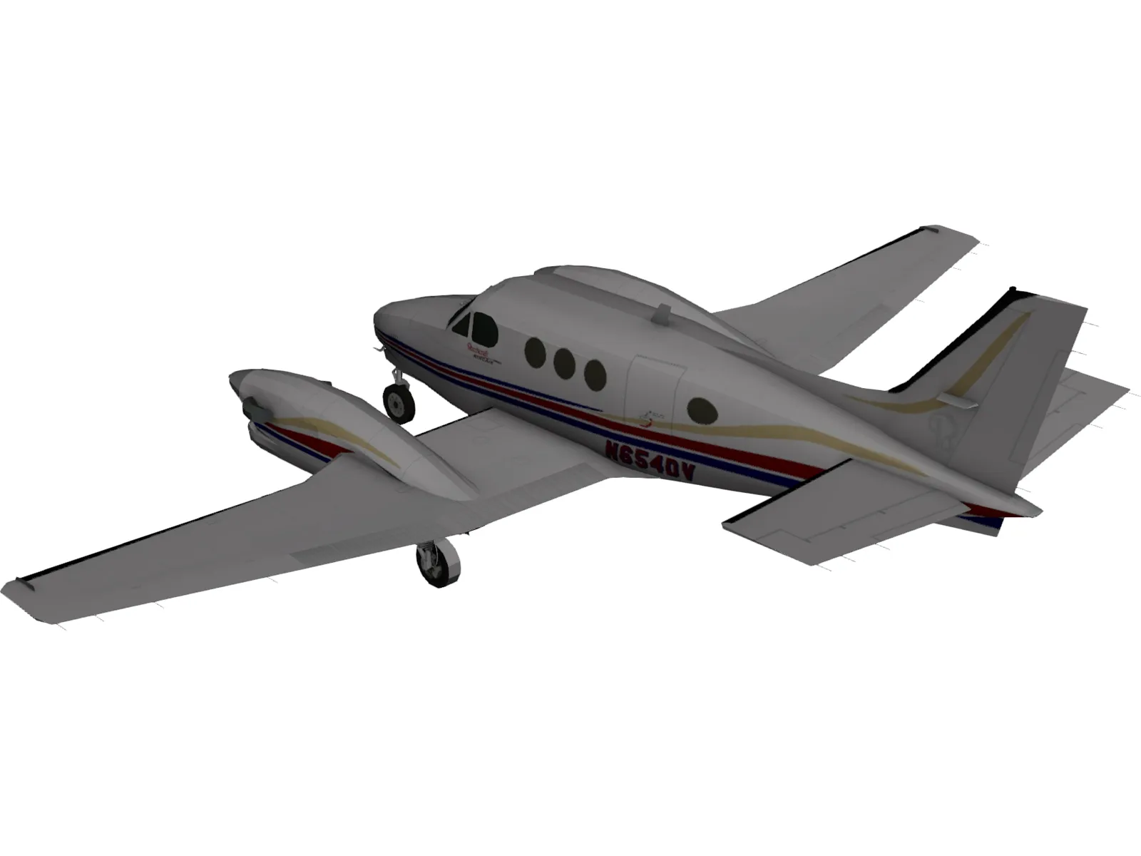 Beechcraft King Air C90GT 3D Model main preview