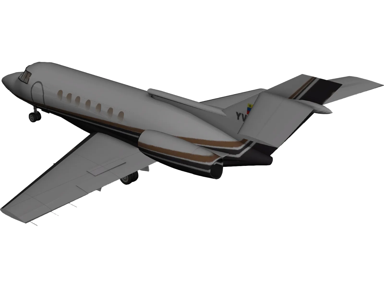 Hawker 850XP 3D Model main preview