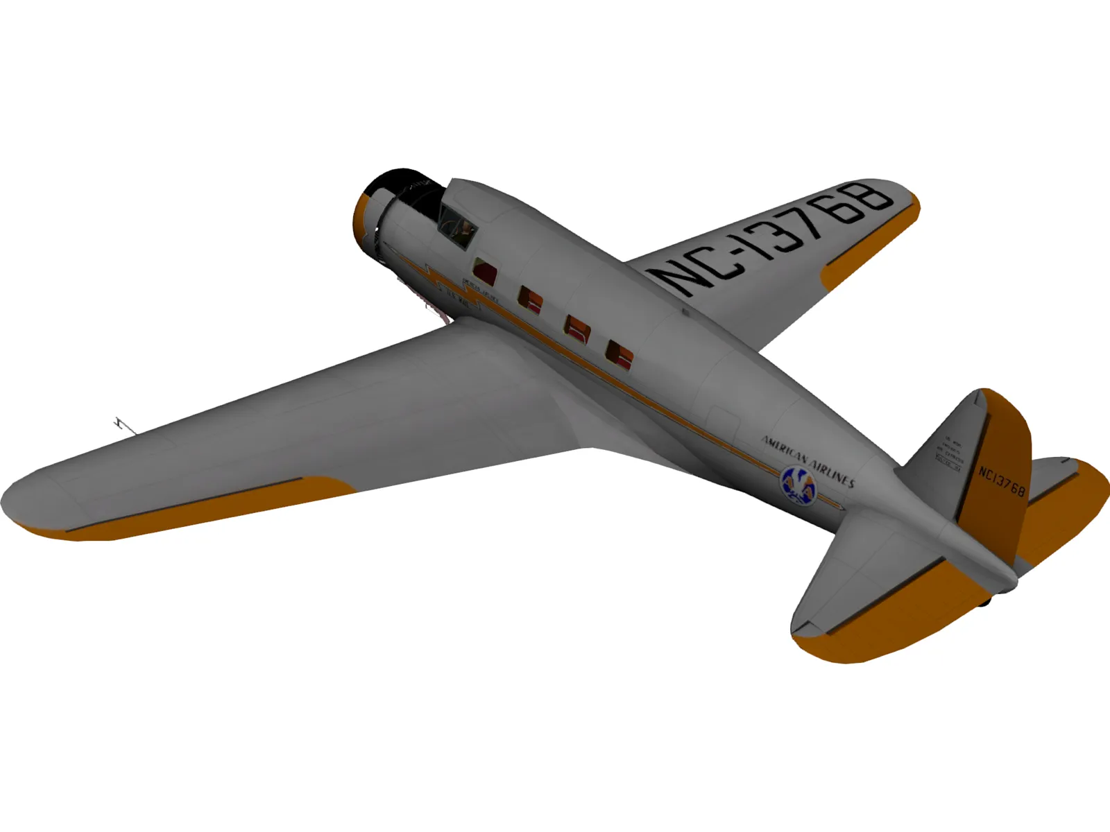 Vultee V-1A 3D Model main preview