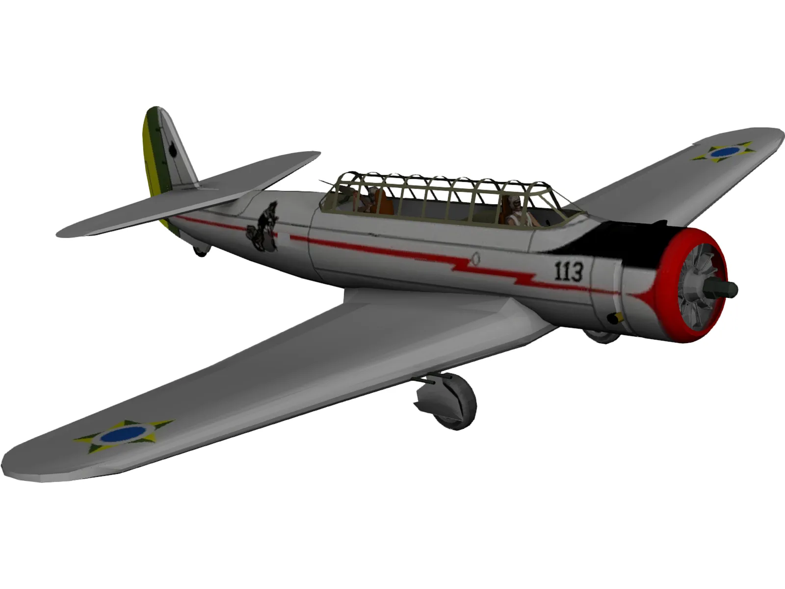 Vultee V-11GB (A-19) 3D Model main preview