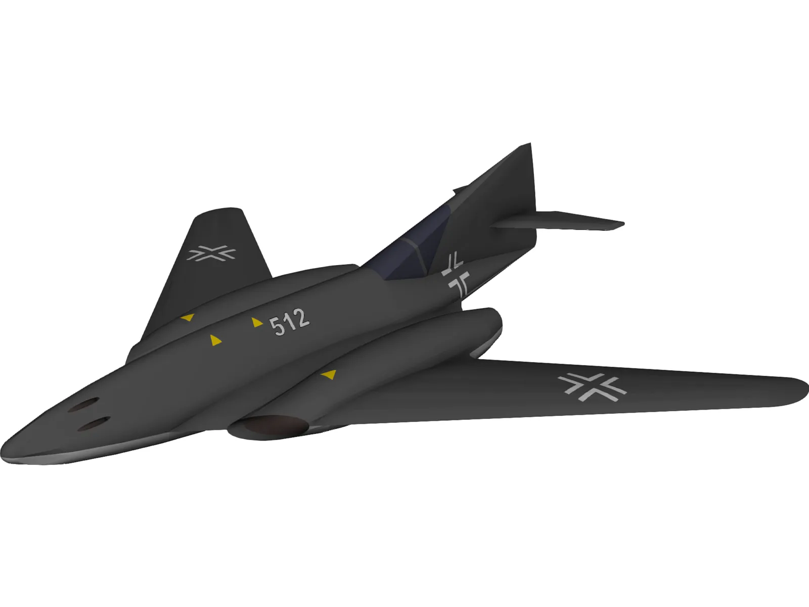 Messerschmitt Me 262 HG III 3D Model main preview