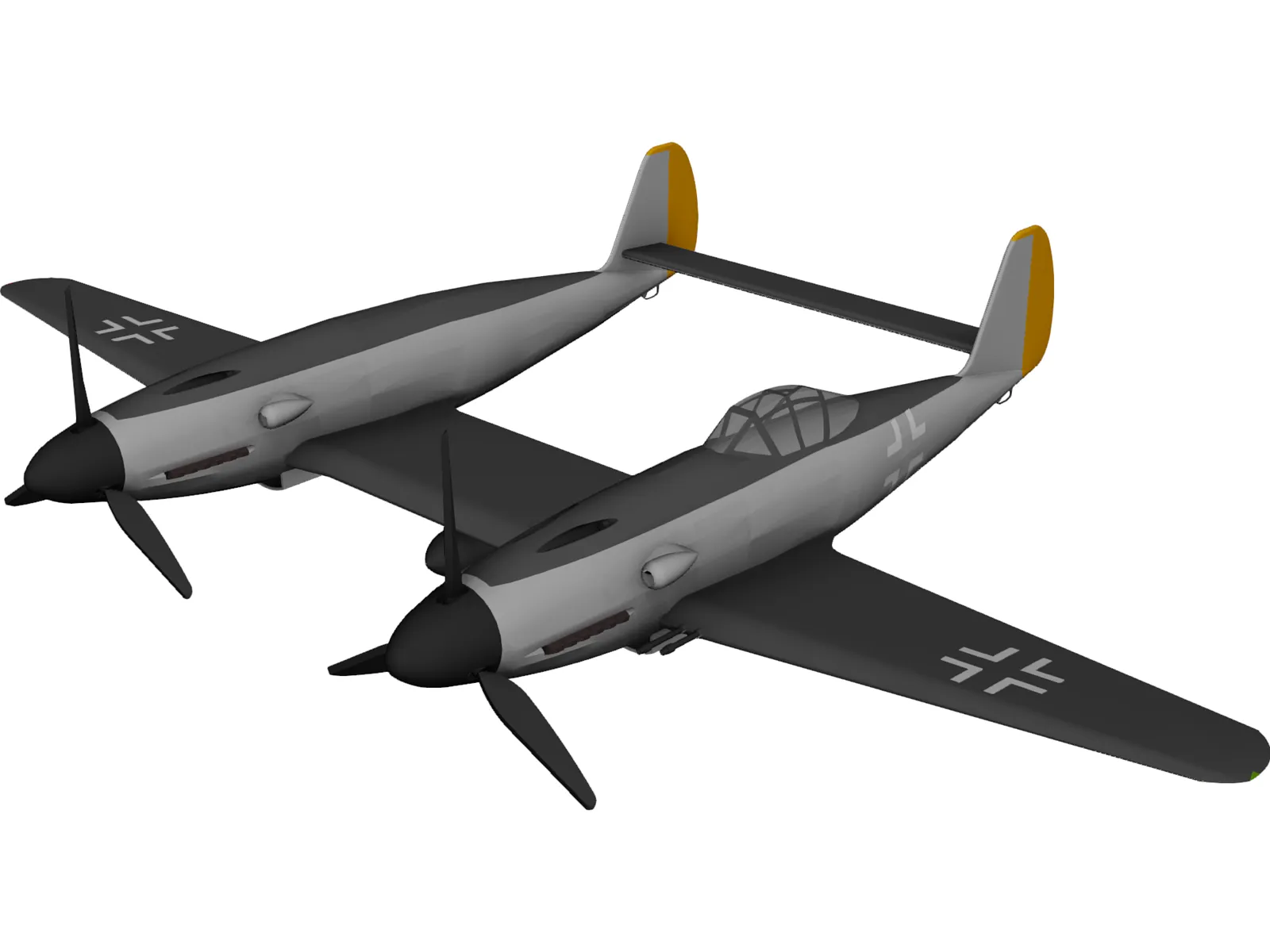 Messerschmitt ME 609 3D Model main preview