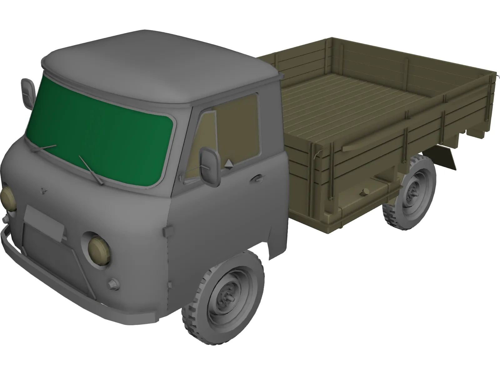 UAZ 452d 3D Model main preview
