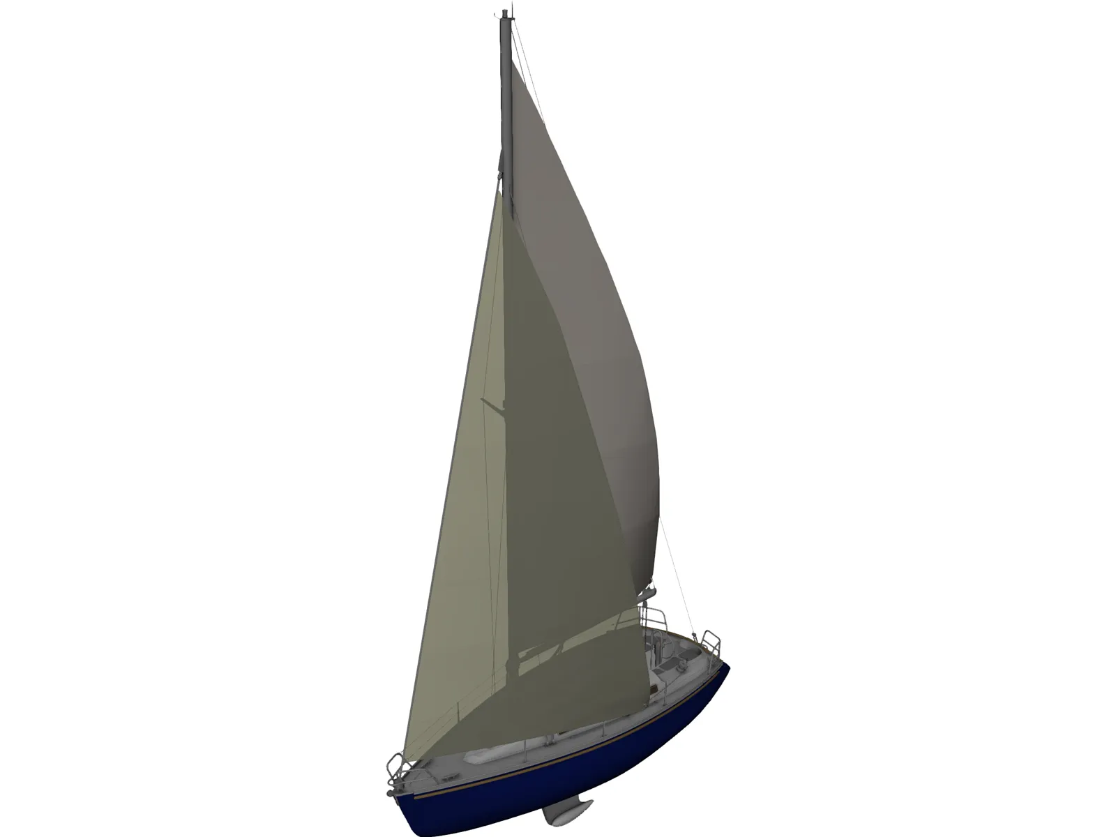 SL30 Sailing Ship 3D Model main preview