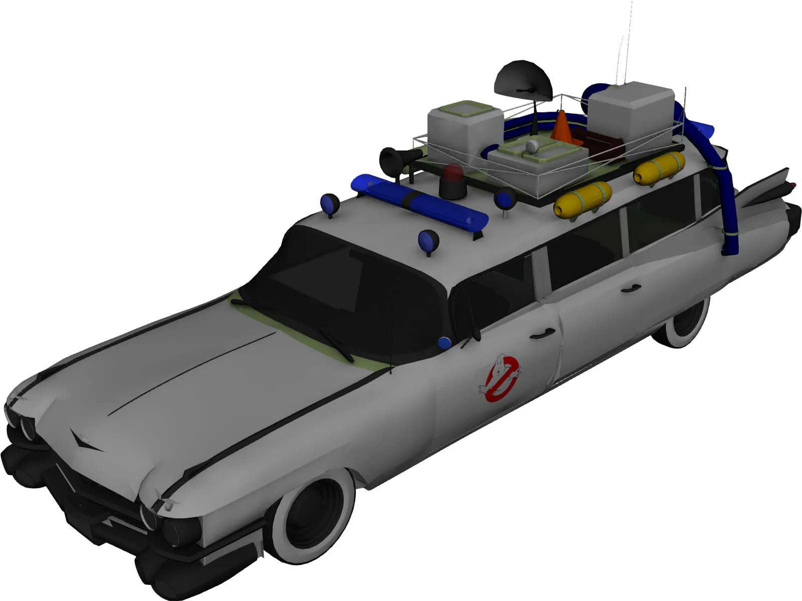 Cadillac 1959 (Ecto-1 Ghostbustres) 3D Model main preview