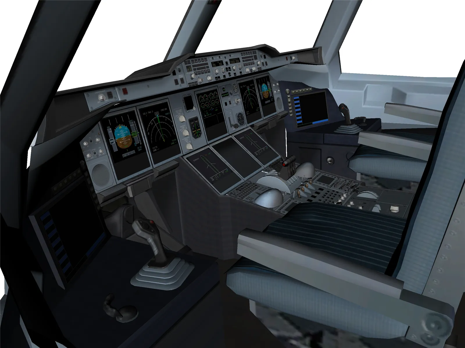 Airbus A380-800 Cockpit 3D Model main preview