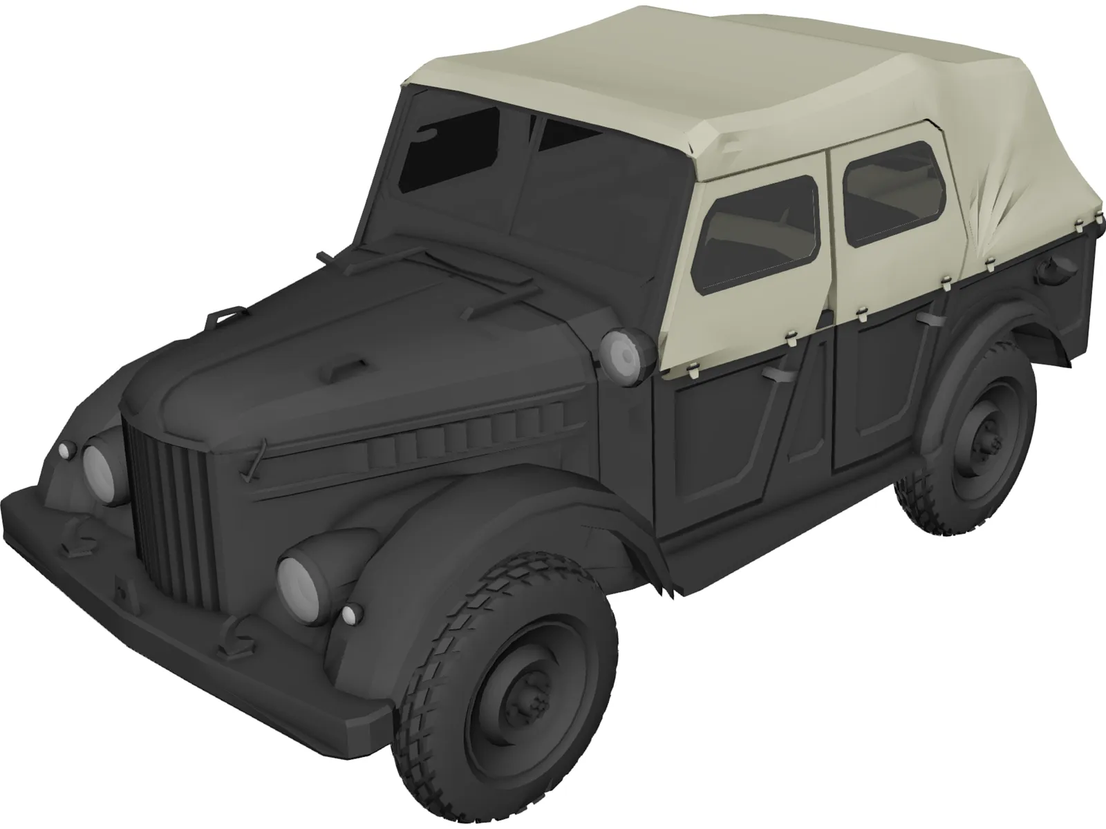 GAZ 69b 3D Model main preview