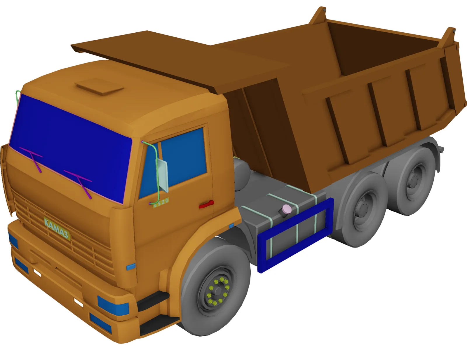 Kamaz 6520 3D Model main preview