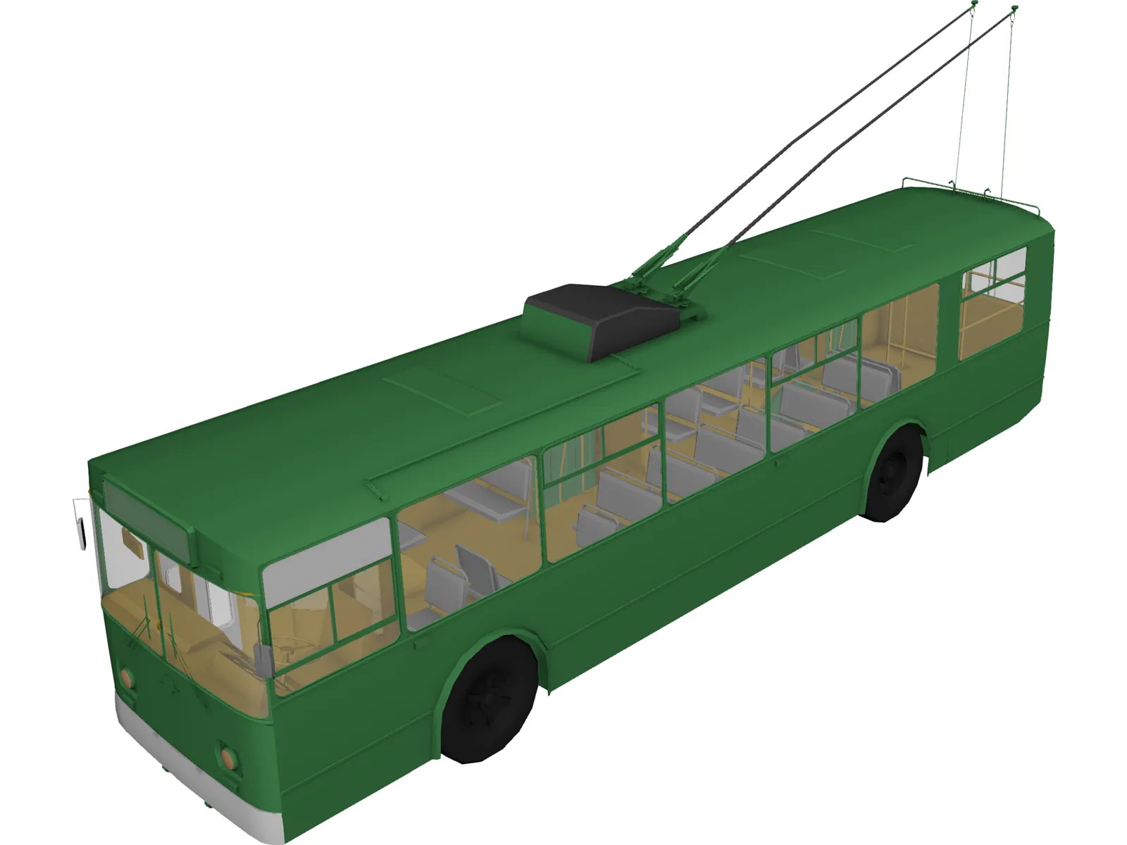 Trolleybus Russian 3D Model main preview