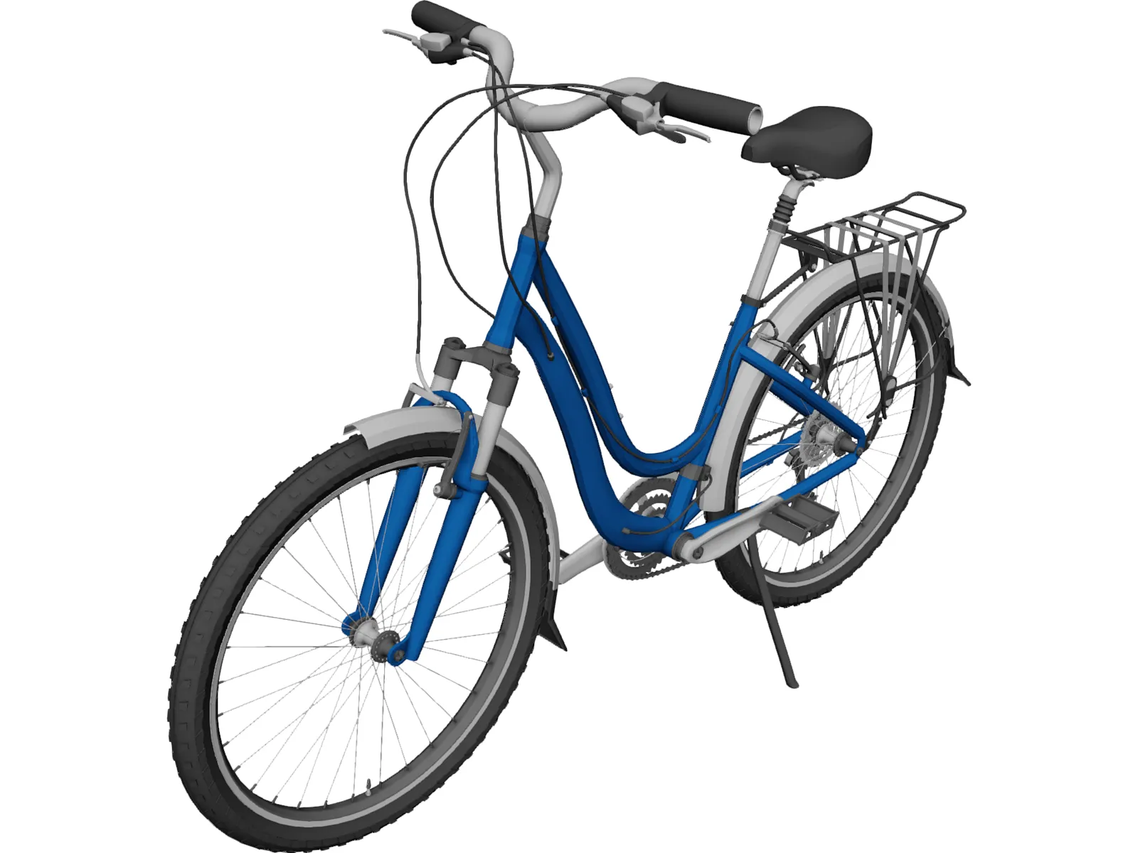 Bike Woman 3D Model main preview