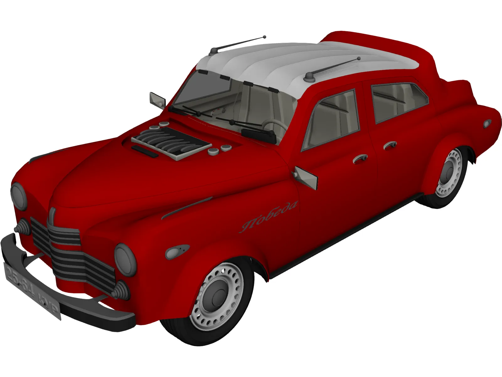 Gaz-M20 Pobeda (1970) 3D Model main preview