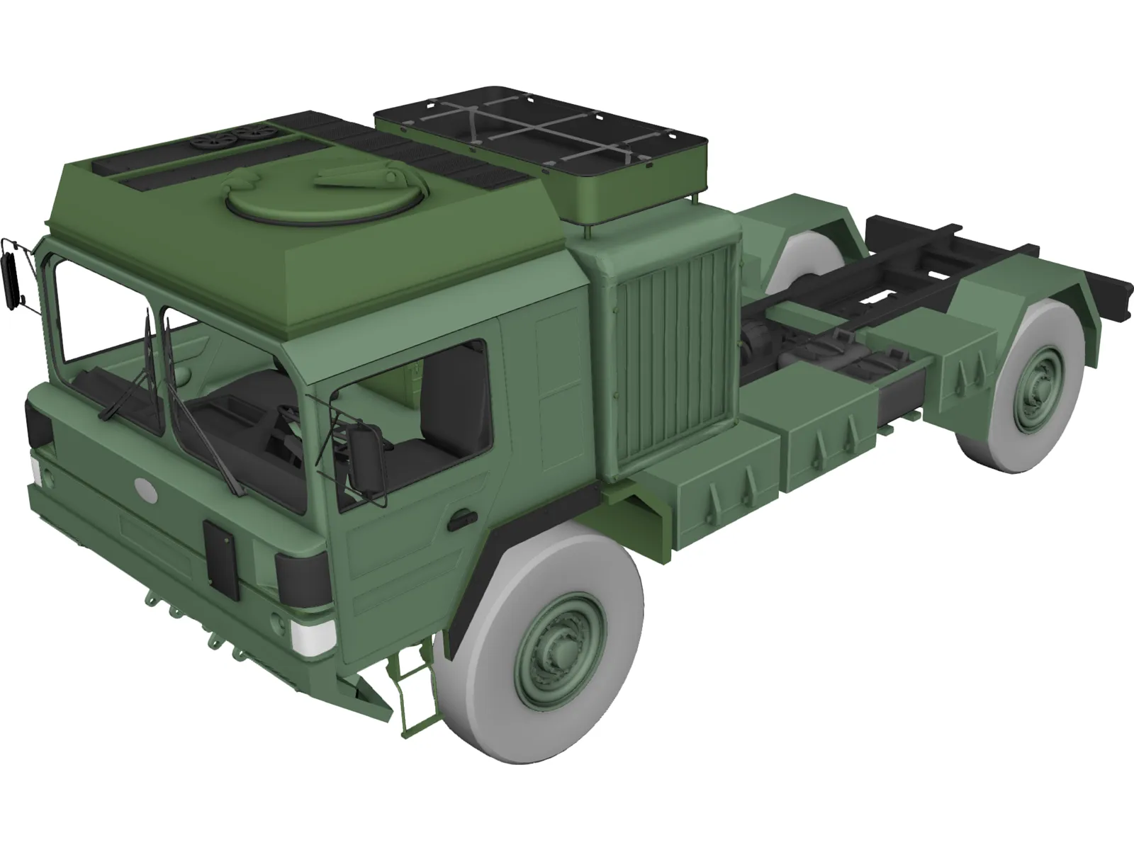 MAN Military Truck 3D Model main preview
