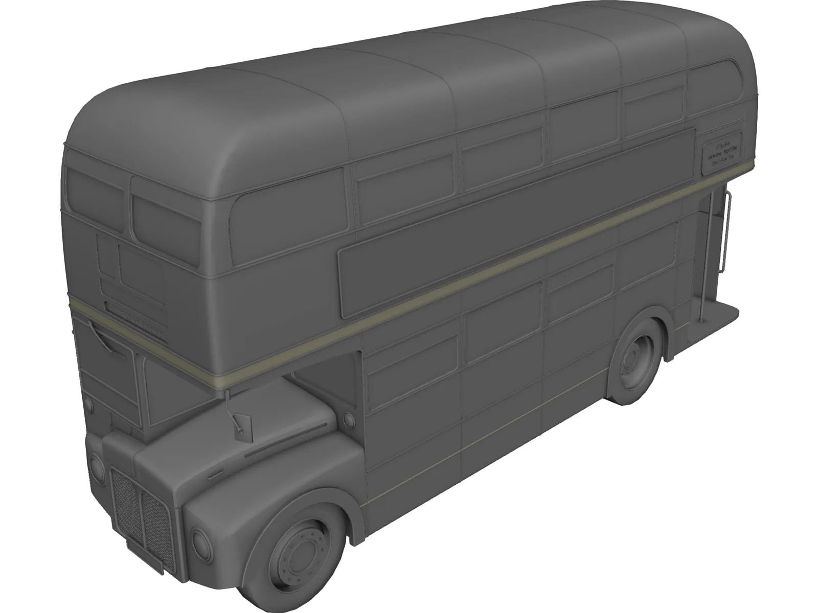 London Bus 3D Model main preview