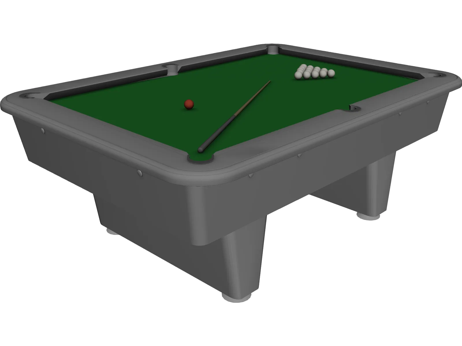 Pool Table 3D Model main preview