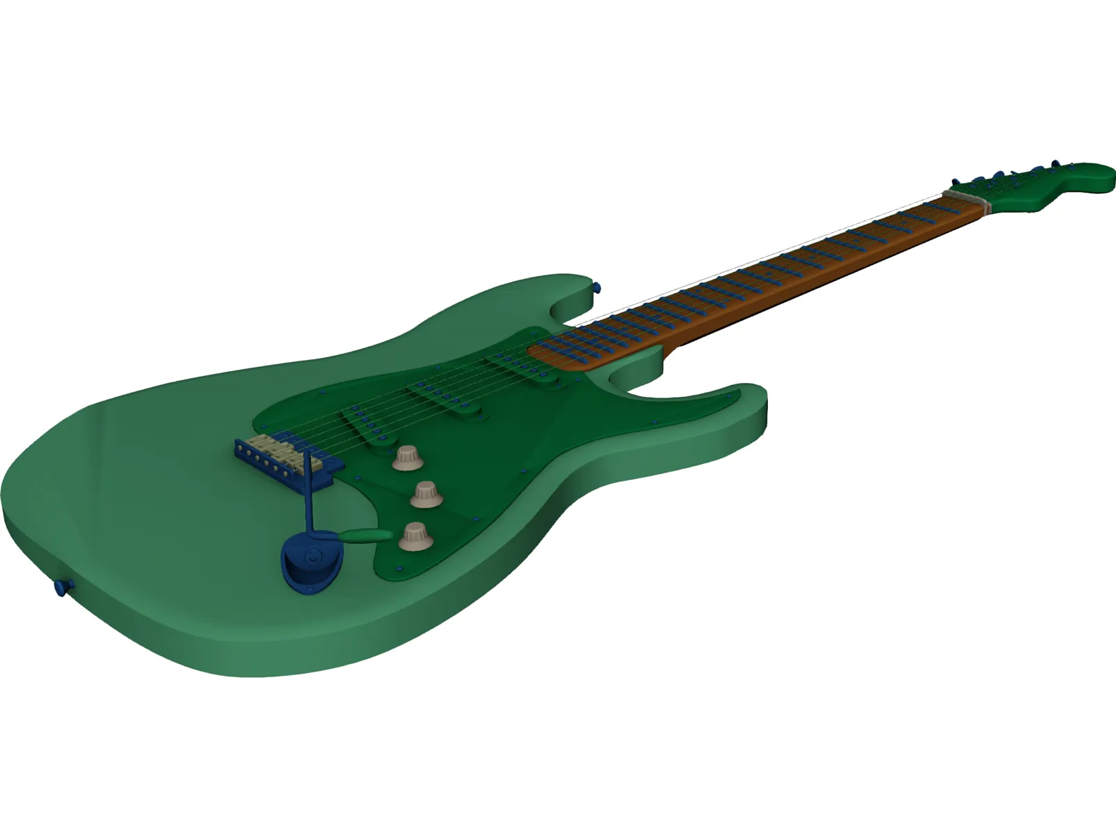 Fender Stratocaster Guitar 3D Model main preview