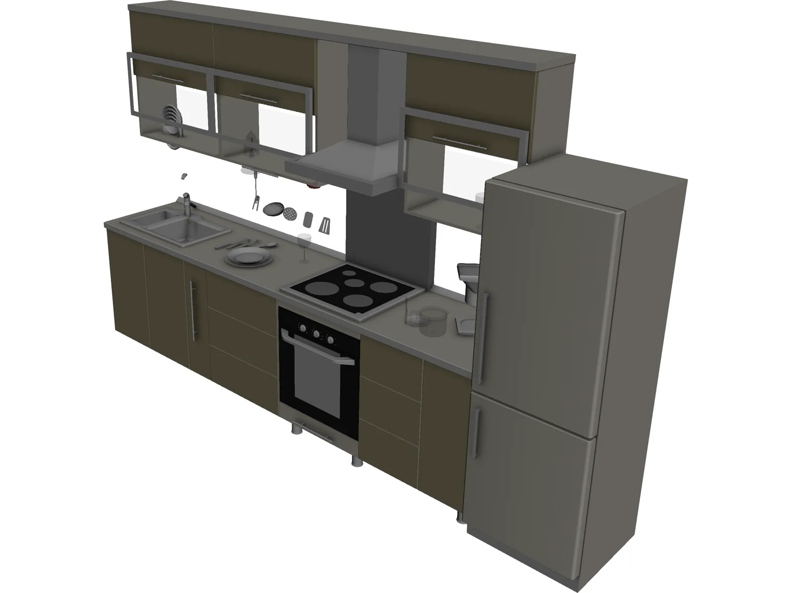 Kitchen 3D Model main preview