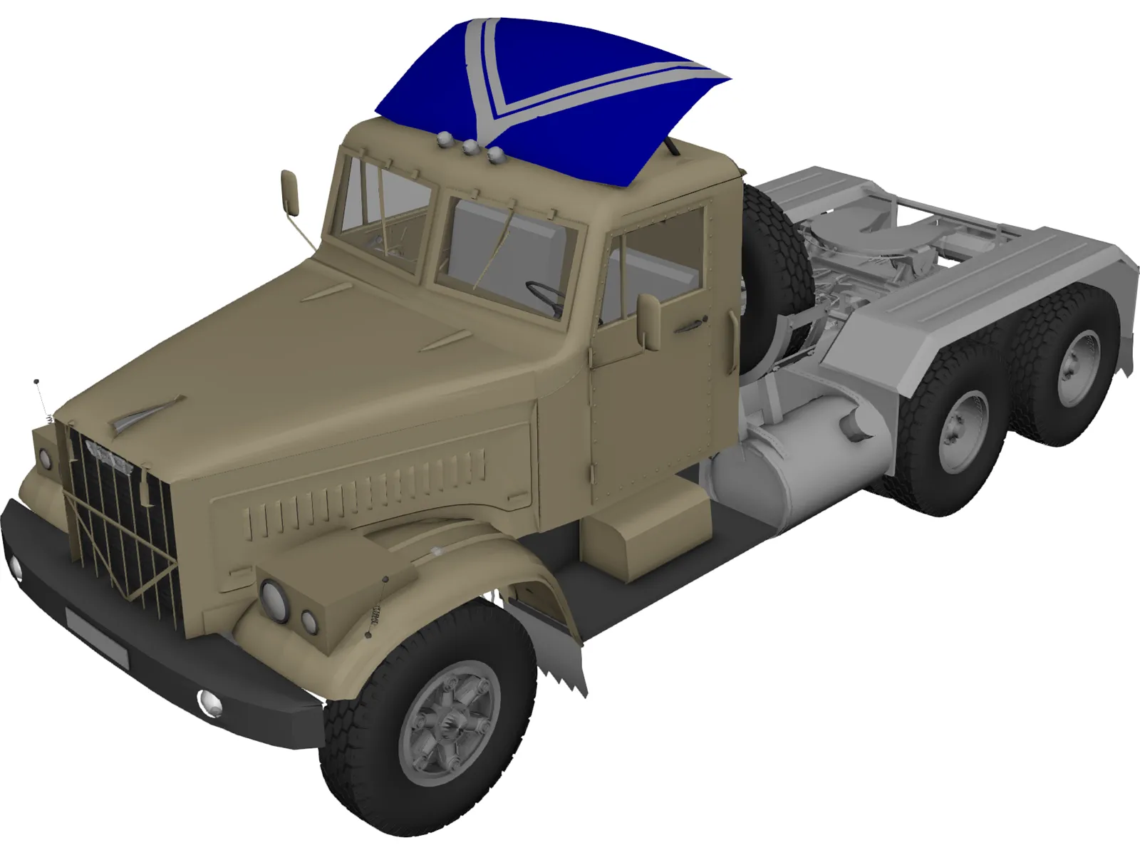 KrAZ 256 B1 3D Model main preview