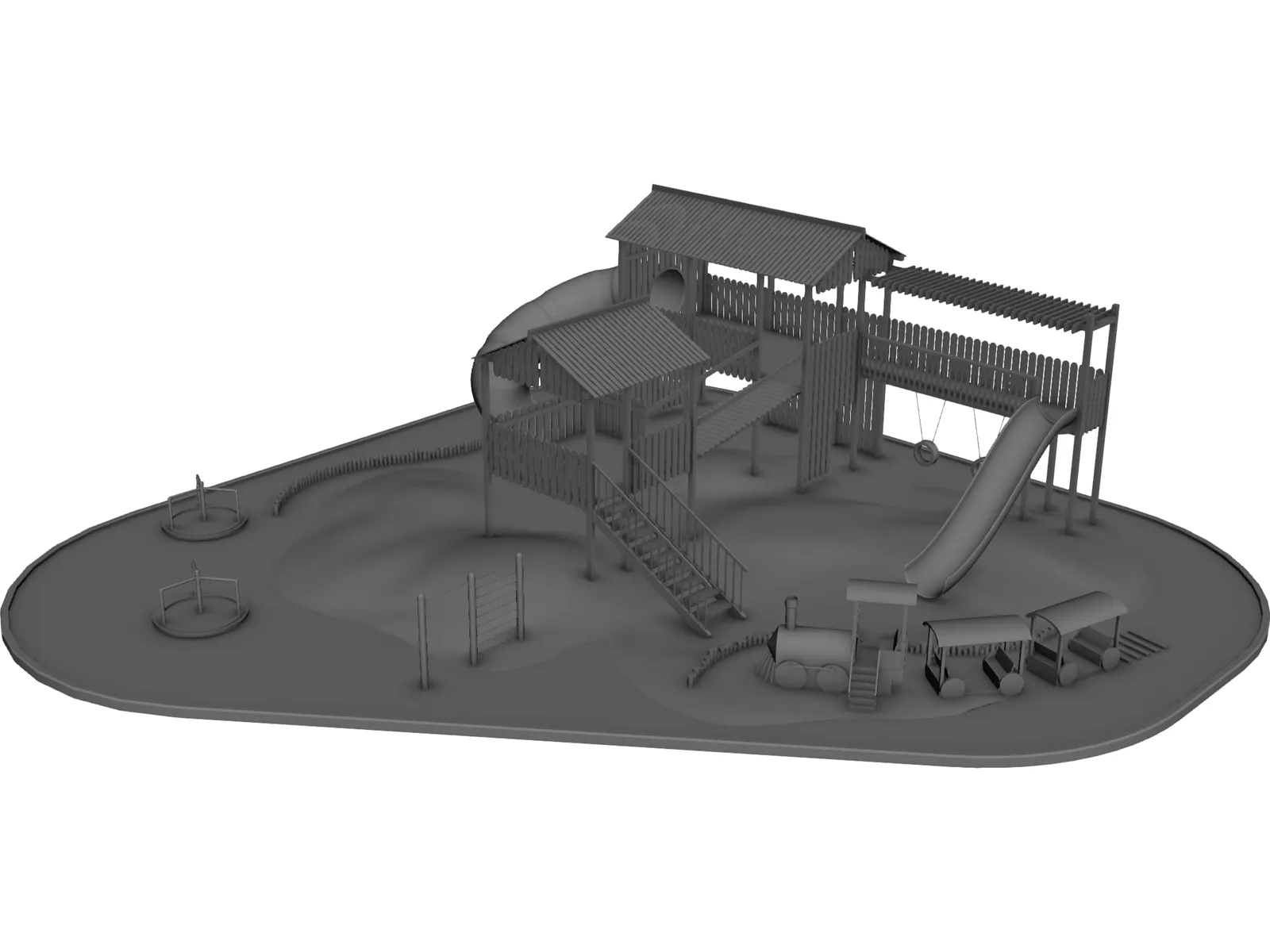Children Playground 3D Model main preview