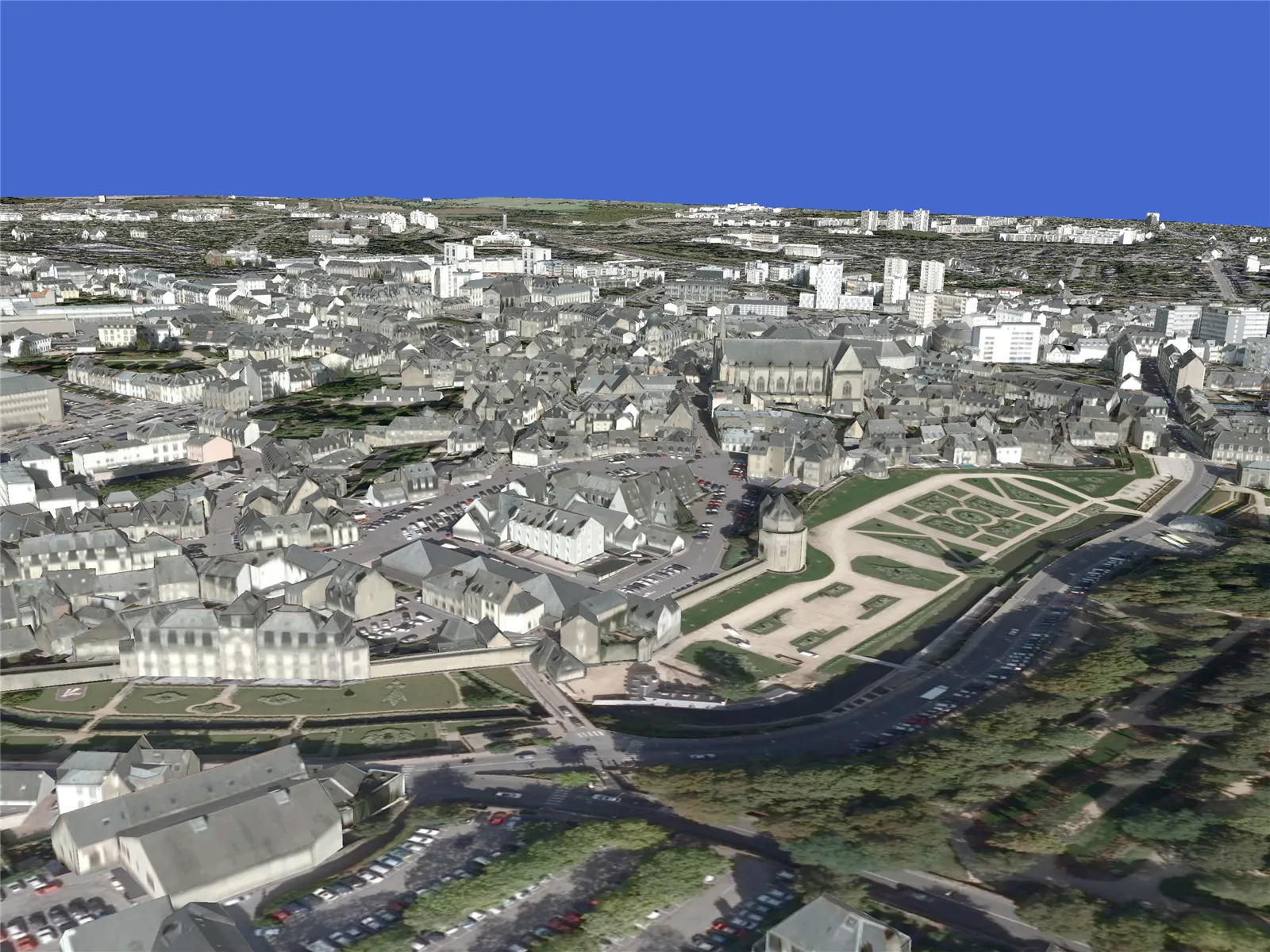 Vannes City (France) 3D Model main preview