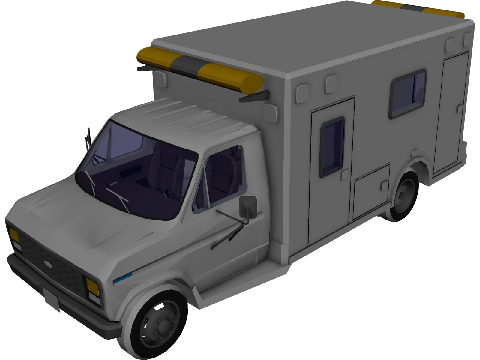 Ford Ambulance 3D Model main preview