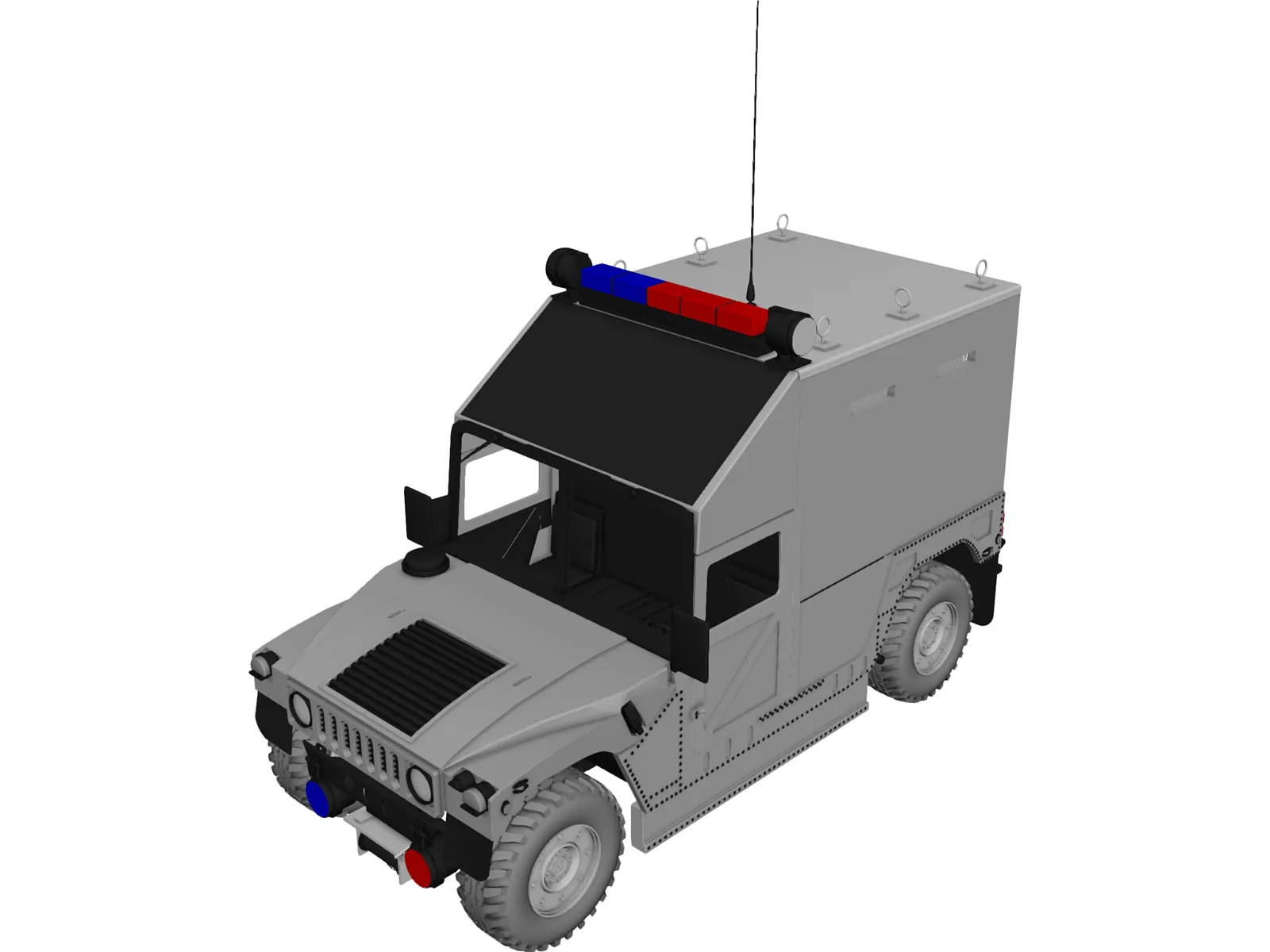 SWAT Car 3D Model main preview