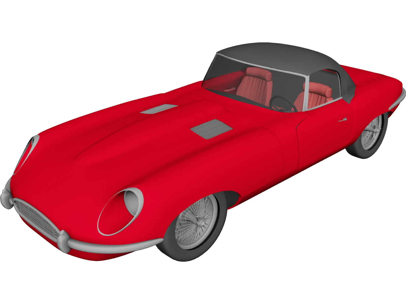 Jaguar E-type 3D Model main preview