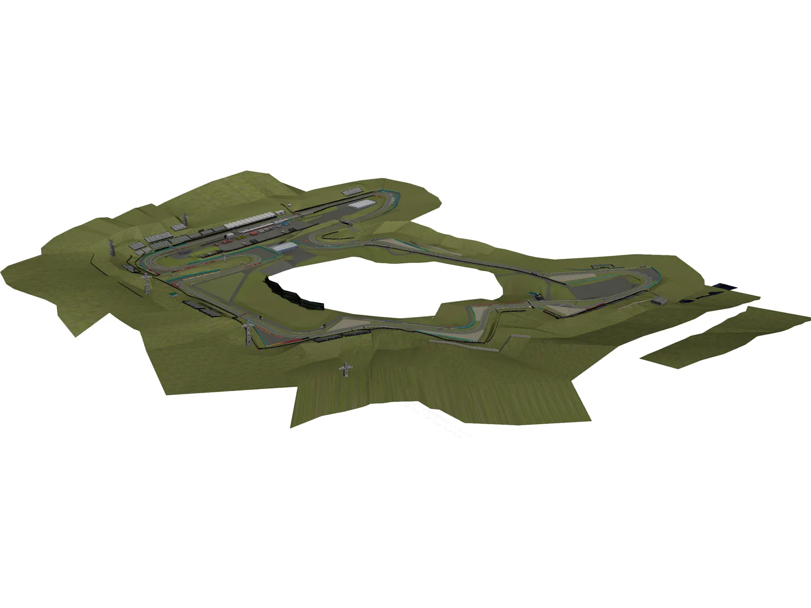 Hungaroring (Hungarian Race Track) 3D Model main preview