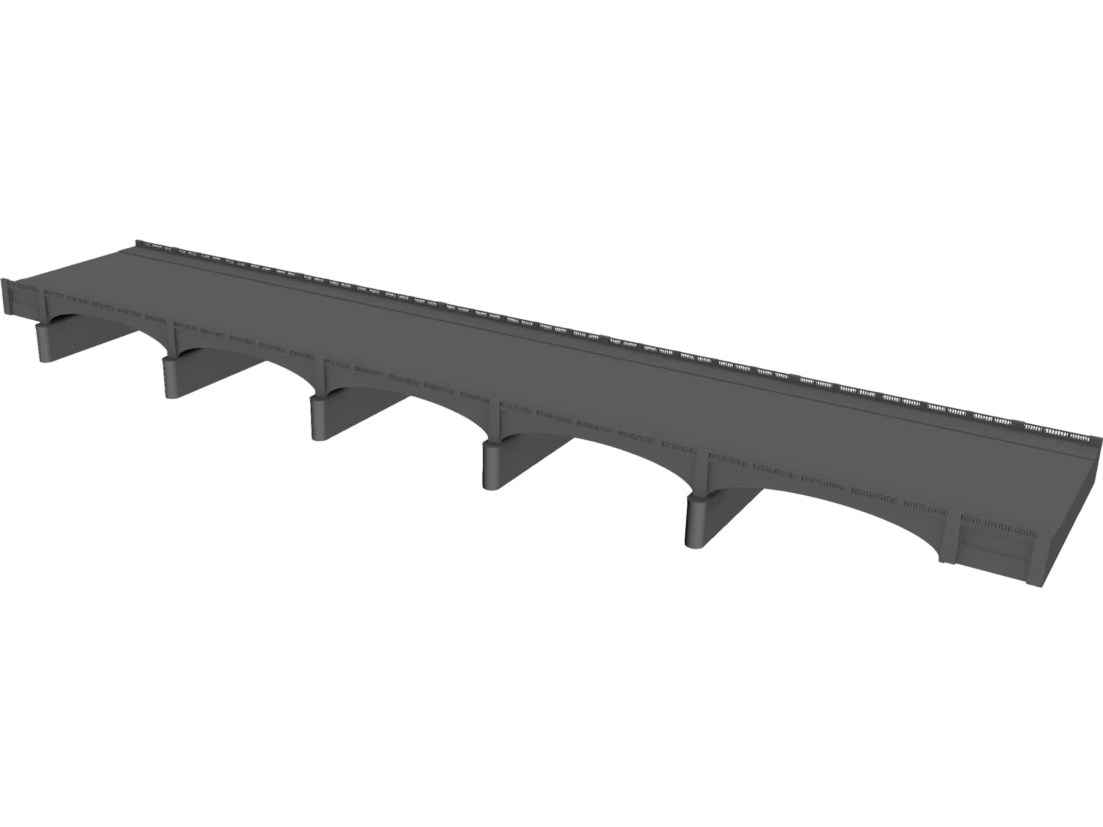 Old River Bridge 3D Model main preview