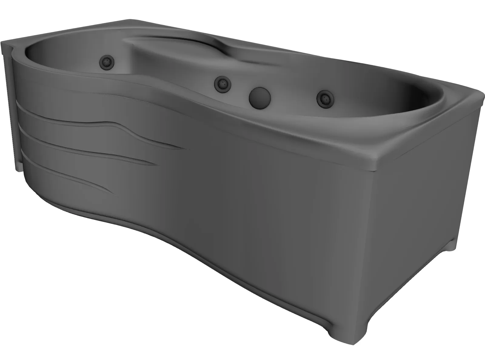 Jacuzzi Bathtub 3D Model main preview