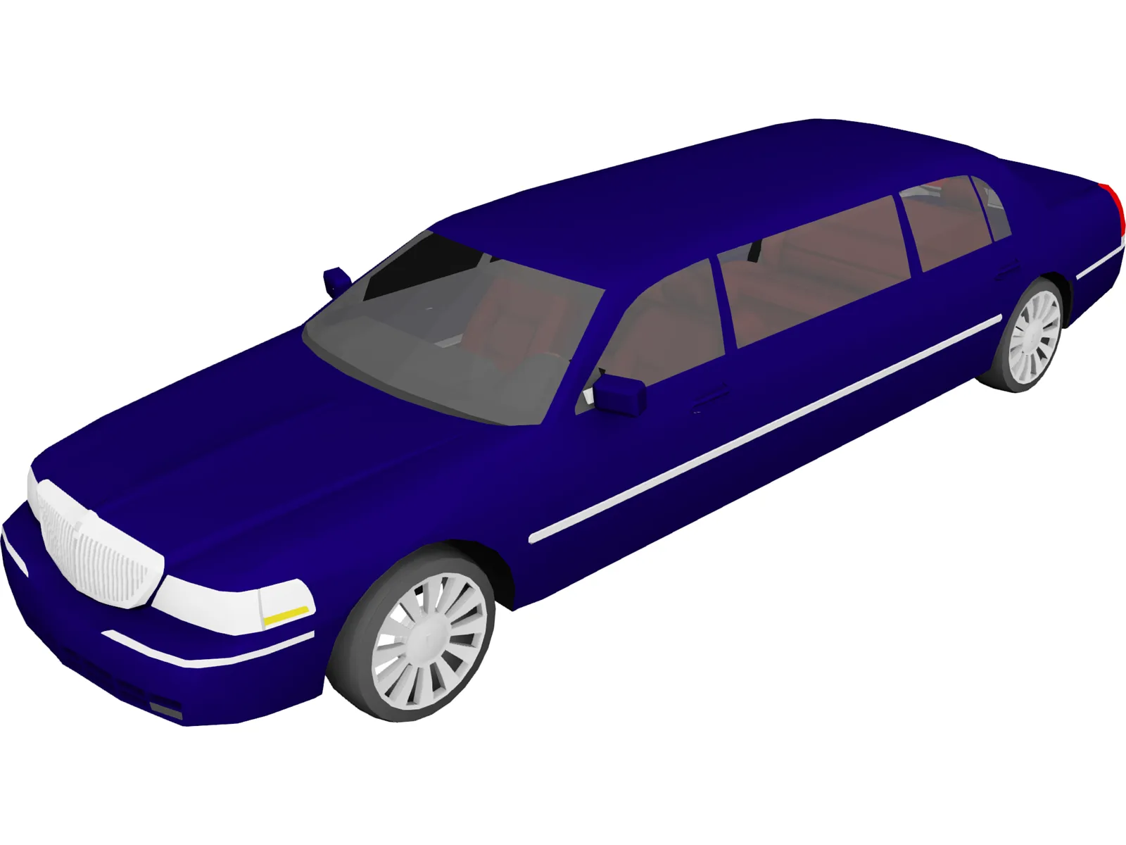 Lincoln Town Limousine (2003) 3D Model main preview
