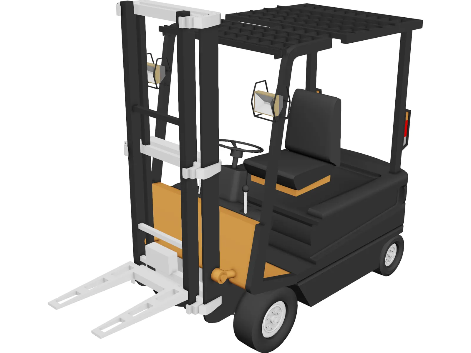 Forklift 3D Model main preview