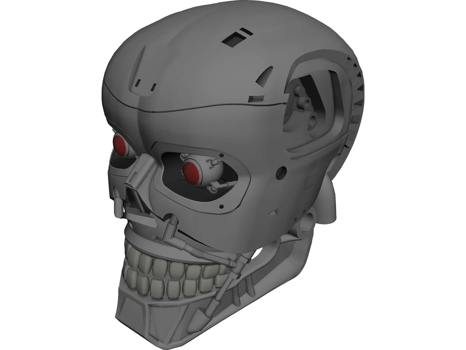 Terminator Head 3D Model main preview