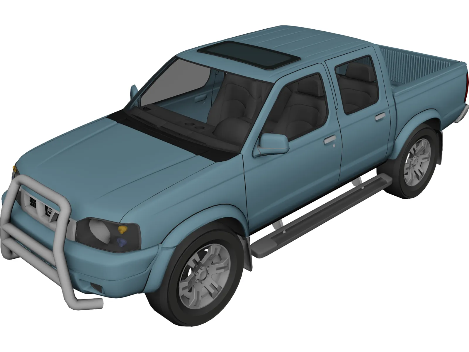 Nissan Navara D22 Turbo Pickup 3D Model main preview
