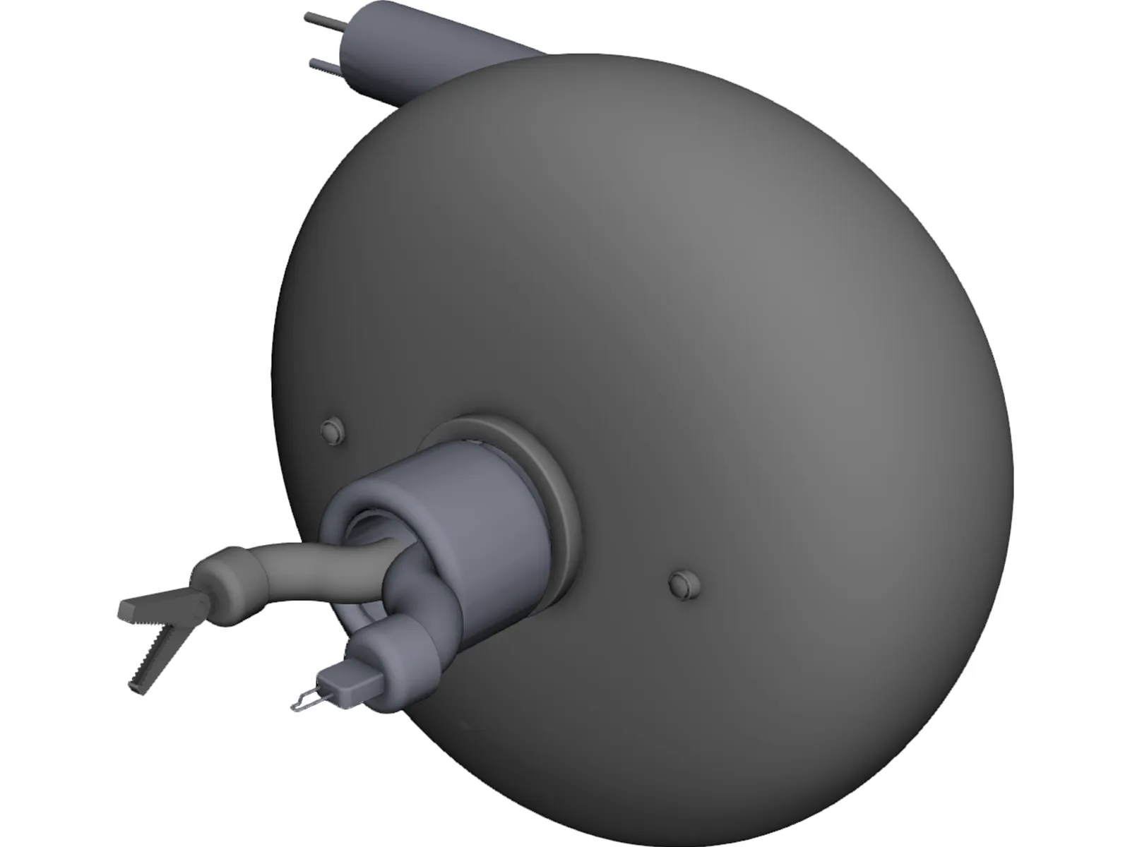 Endoscope with Inflator and Cauterizer 3D Model main preview