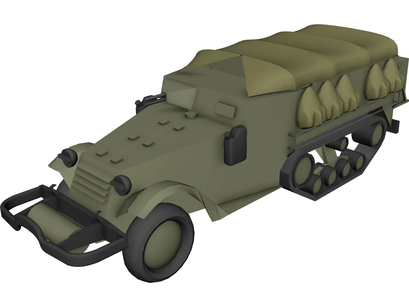 M3 Hulftruck 3D Model main preview