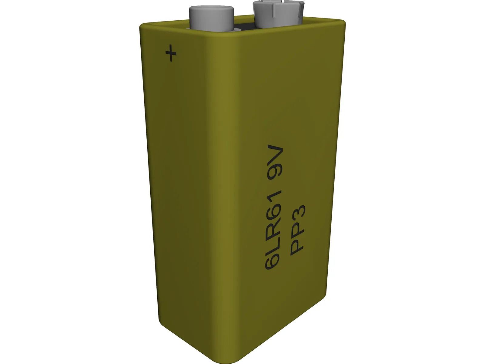 PP3 Battery 3D Model main preview