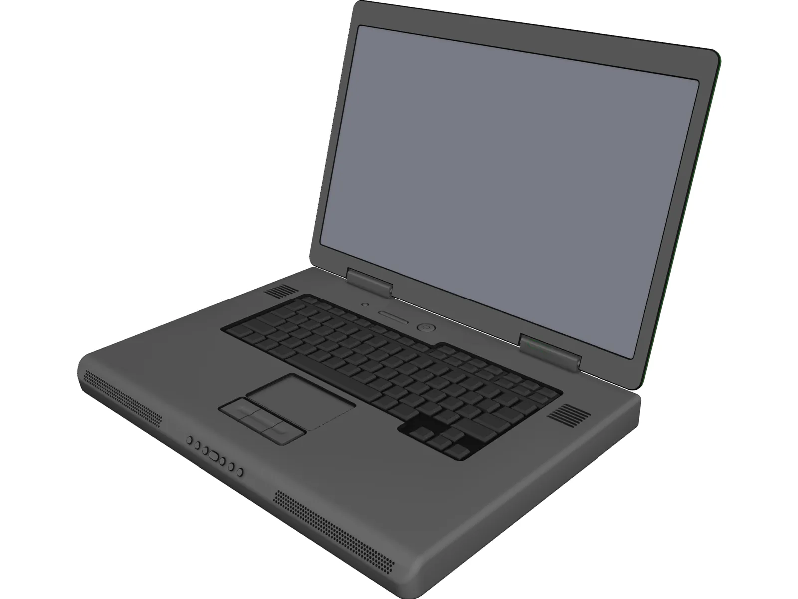 Dell M90 15 inch Laptop Computer 3D Model main preview