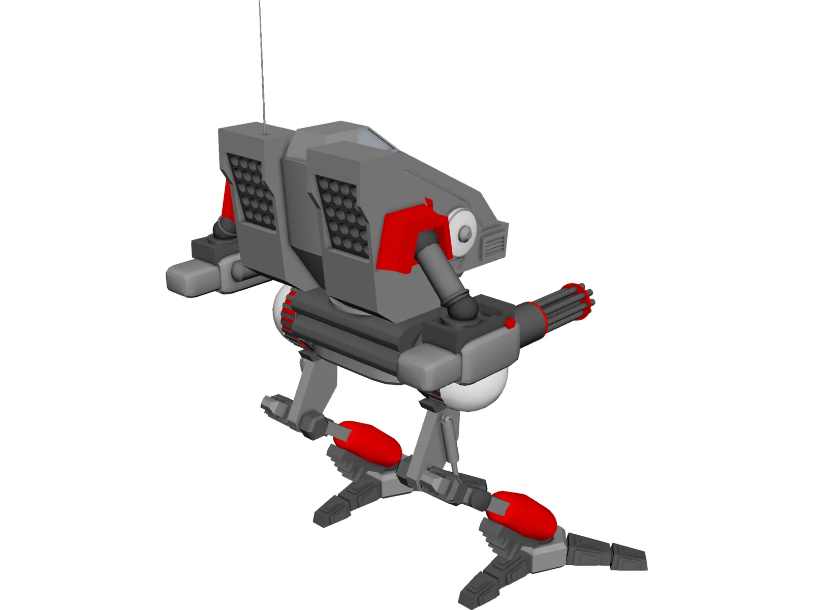 Vulture Mech 3D Model main preview