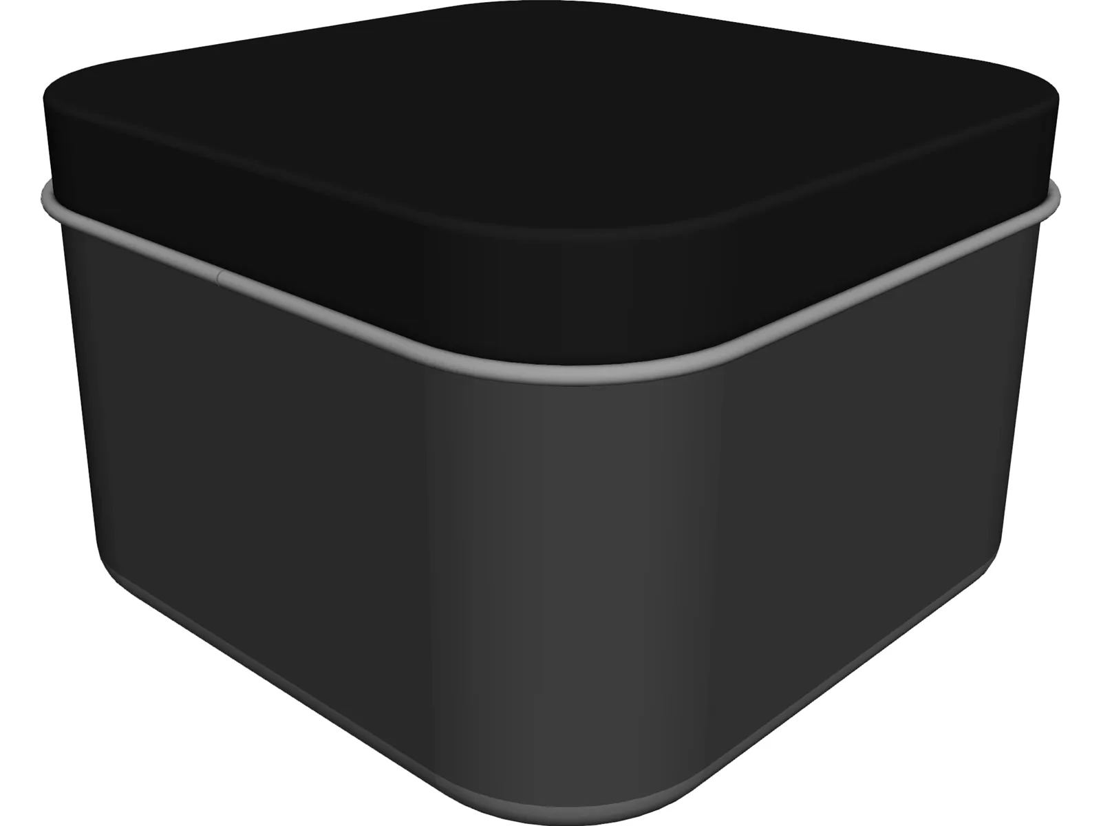 Drawn Metal Tin Can 3D Model main preview