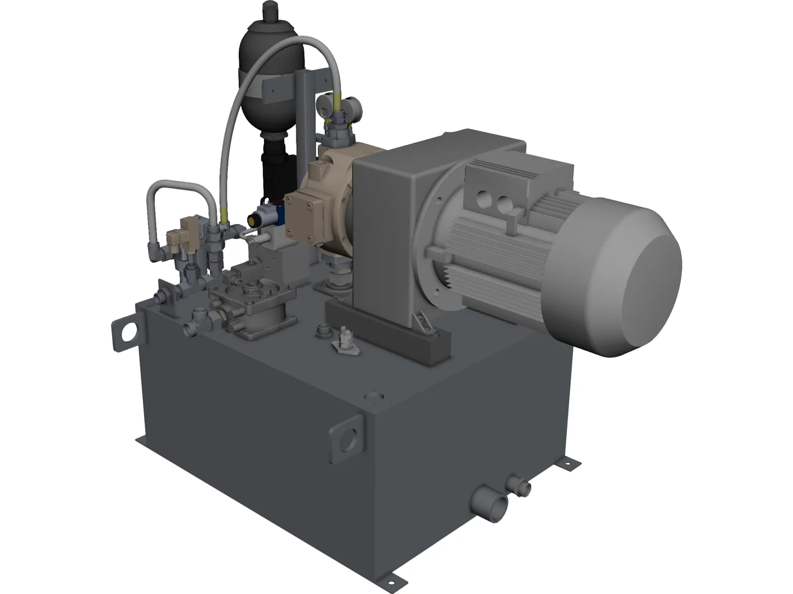 Hydraulic System 3D Model main preview