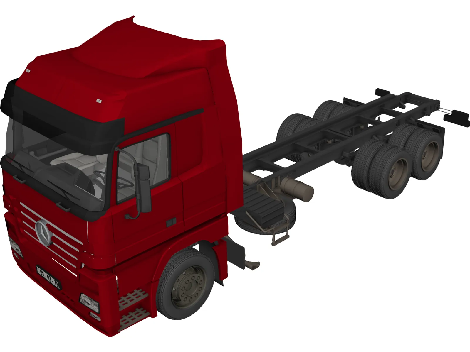 Mercedes-Benz Actros 3D Model main preview