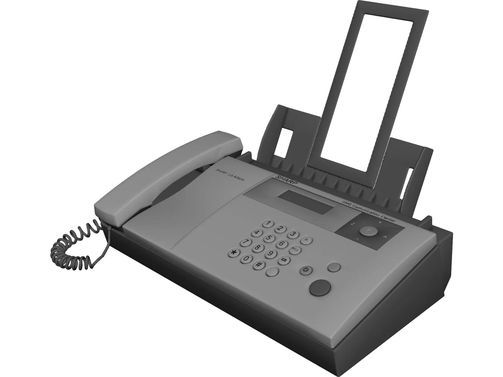 Sharp UX-BS60H Phone Fax Machine 3D Model main preview