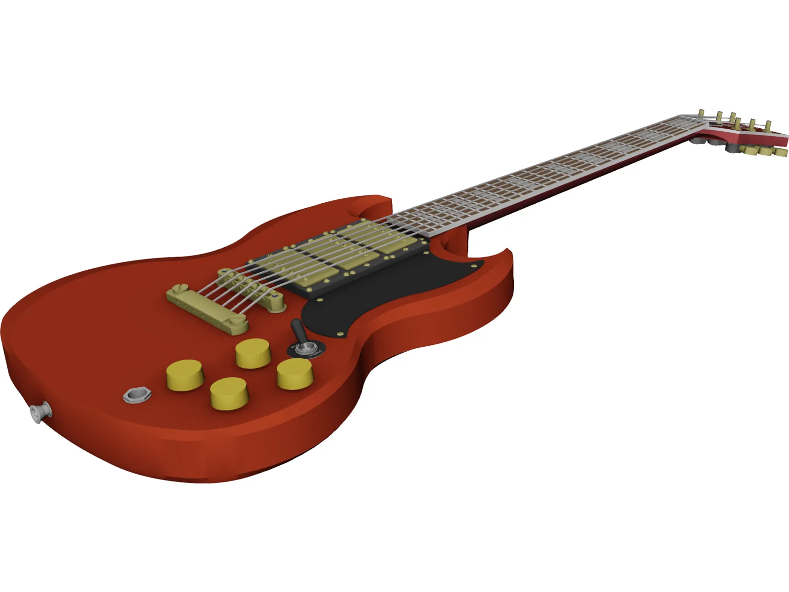 Gibson SG Custom Guitar 3D Model main preview
